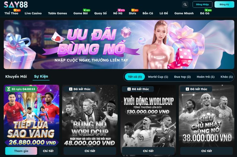 Say88 - Tận hưởng thiên đường giải trí mới, tỷ lệ thưởng cao 3 Ưu đãi hấp dẫn dành cho hội viên Say88
